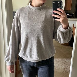 Lush cream/gray mockneck sweater size M